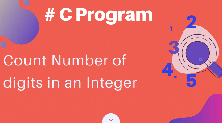 C program to count the number of Digits